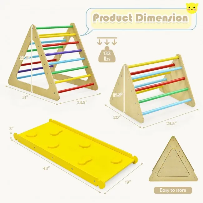 3-in-1 Climbing Ladder & Ramp Set