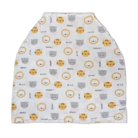 Bamboo Baby Cover & Nursing Poncho (Lion Tiger & Bears Print)