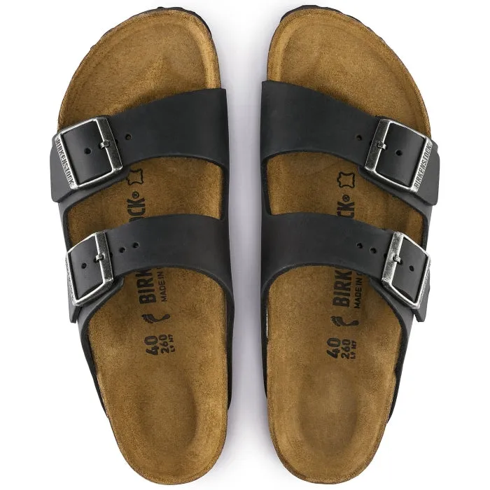 Birkenstock Arizona Oiled Leather Black Regular Width
