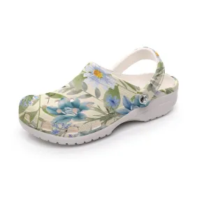 Blue Floral Rubber Shoes up to size 12
