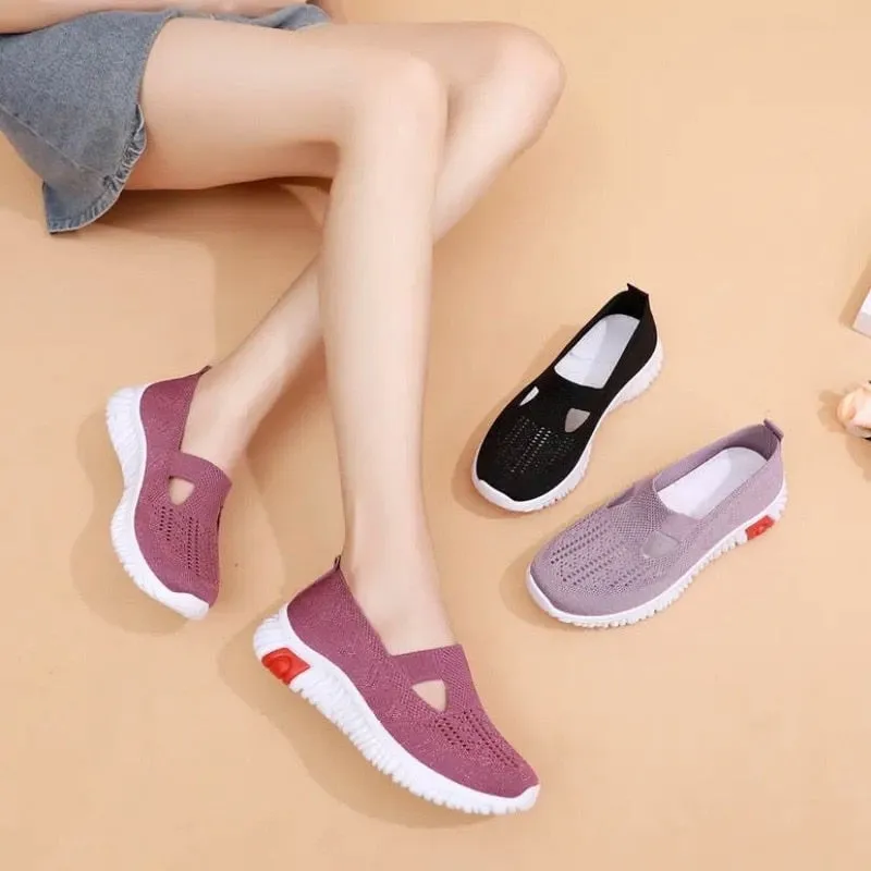 Cloth Shoes Women's Summer New Walking Shoes Soft Bottom Soft Face Mother Shoes Light and Comfortable Elderly Shoes Women Shoes
