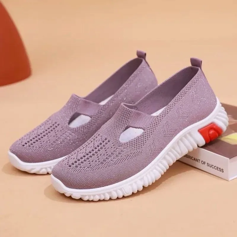 Cloth Shoes Women's Summer New Walking Shoes Soft Bottom Soft Face Mother Shoes Light and Comfortable Elderly Shoes Women Shoes