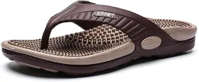 ihinzry Mens Sport Flip Flops with Plantar Fasciitis Arch Support Outdoor Summer Beach Sandals Comfort Orthotic Thong Sandals