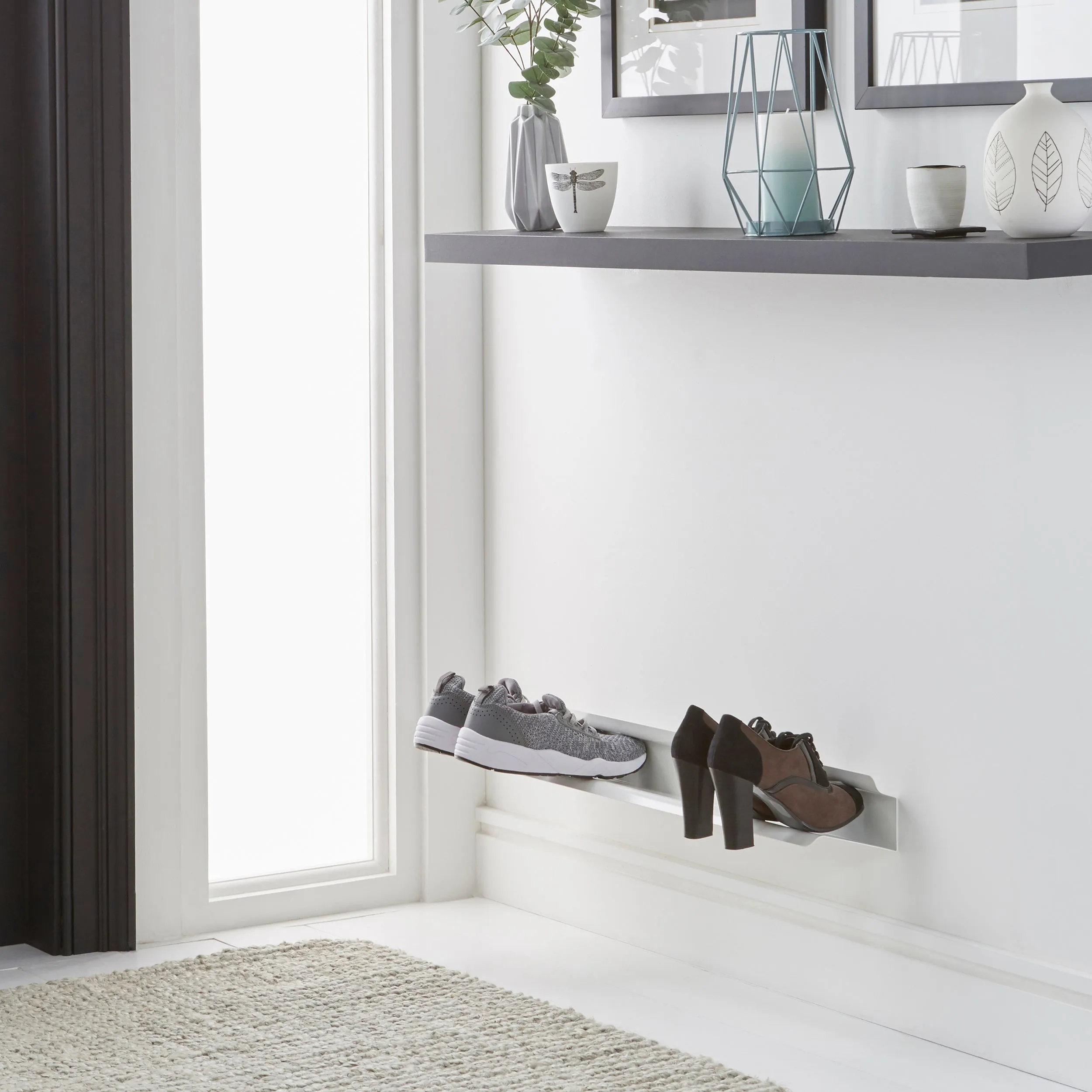 J-ME - Horizontal Floating Shoe Rack 700mm - White