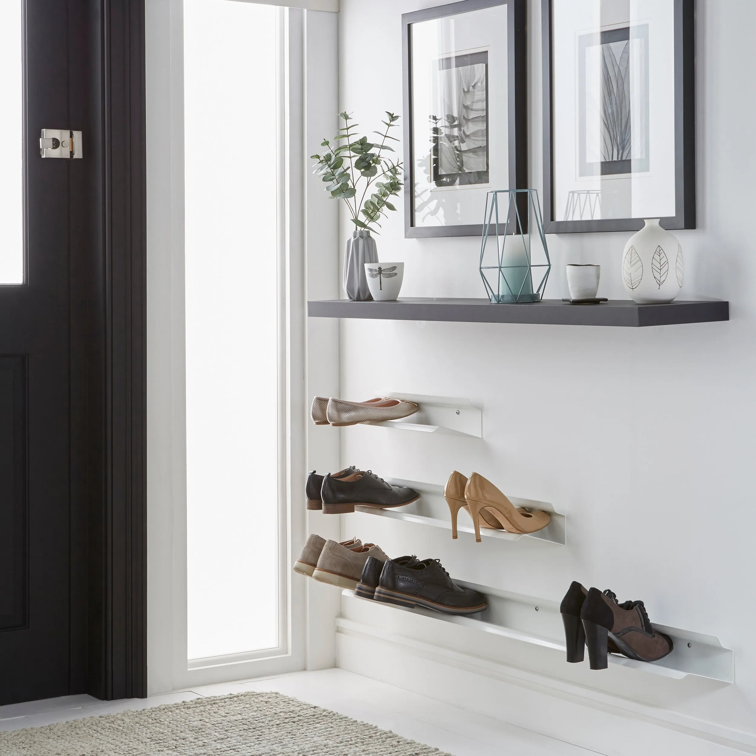J-ME - Horizontal Floating Shoe Rack 700mm - White