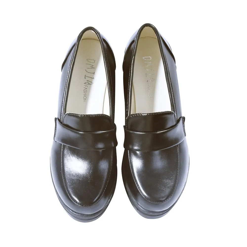 Japanese Student shoes JK Uniforms Shoes  Lolita Shoes Black high-heeled Cosplay Shoes