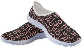 Jeiento Christmas Running Shoes Fashion Slip-On Workout Sneakers Athletic Walking Shoes for Hiking Walking Sports Gym Shoes