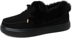 Ladmiple Womens Snow Boots Warm Ankle Booties Comfortable Lace Up Outdoor Fur Lined Walking Winter Shoes Combat Boots
