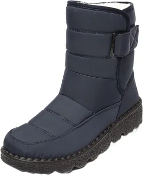 Lausiuoe Snow Boots For Women Waterproof Insulated Wide Width Winter Shoes with Fur Lined Warm Slip On Outdoor Booties