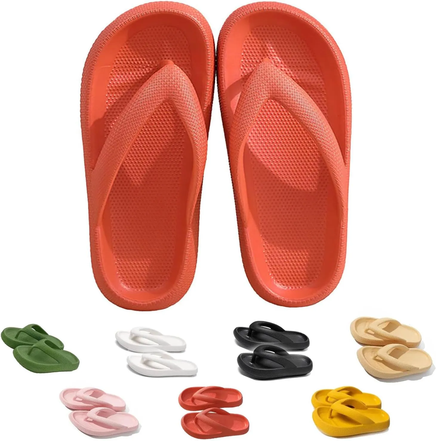 LELEBEAR Cloudies Flip Flops for Women, Cozislides Super Soft Pillow Flip Flops Summer Beach Non-slip Thick Cloud Slides