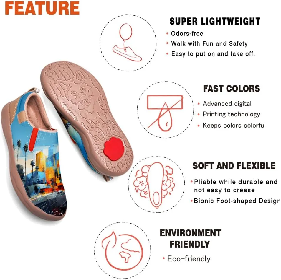 Loafers for Men Lightweight Cozy Casual Sneakers Art Painted Walking Travel Slip On Shoes