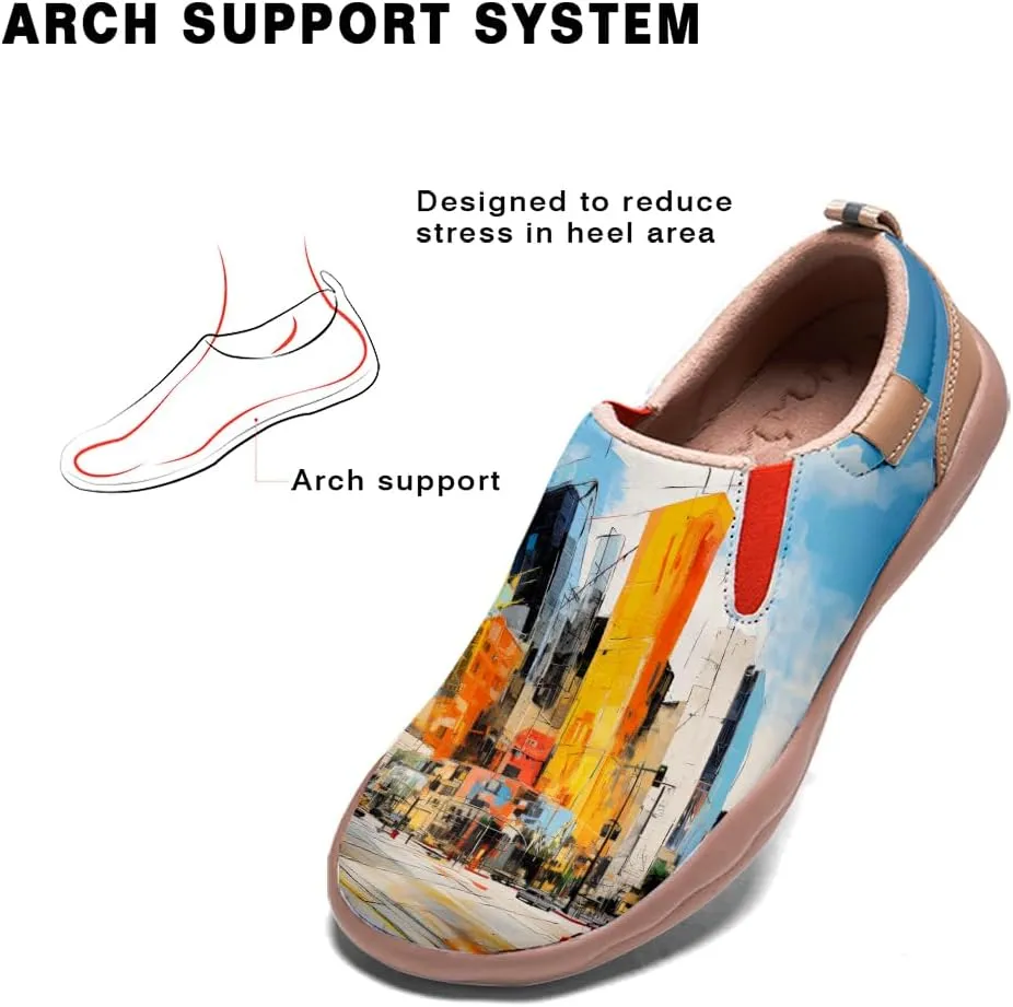 Loafers for Women Lightweight Cozy Casual Sneakers Art Painted Walking Travel Slip On Shoes