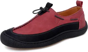 Men's Leather Loafers Slip-On Shoes - Lightweight Driving & Walking Footwear with Soft Cushioning for Office Outdoor Travel
