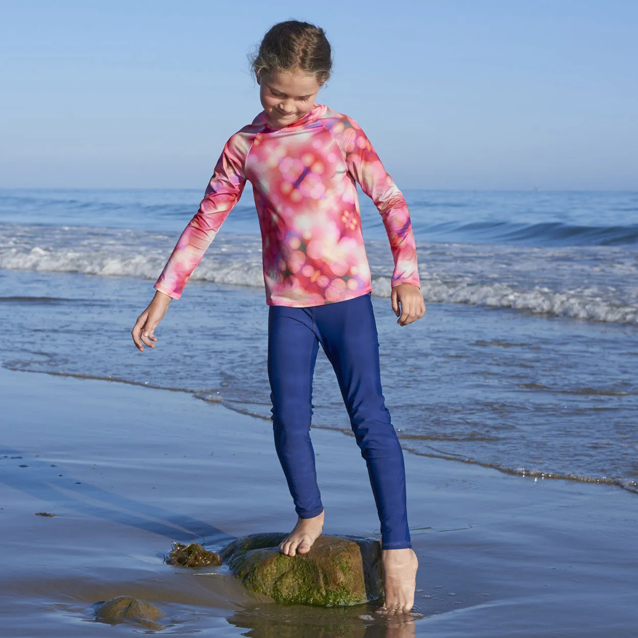 Navy Hybrid Youth Leggings UPF 50 