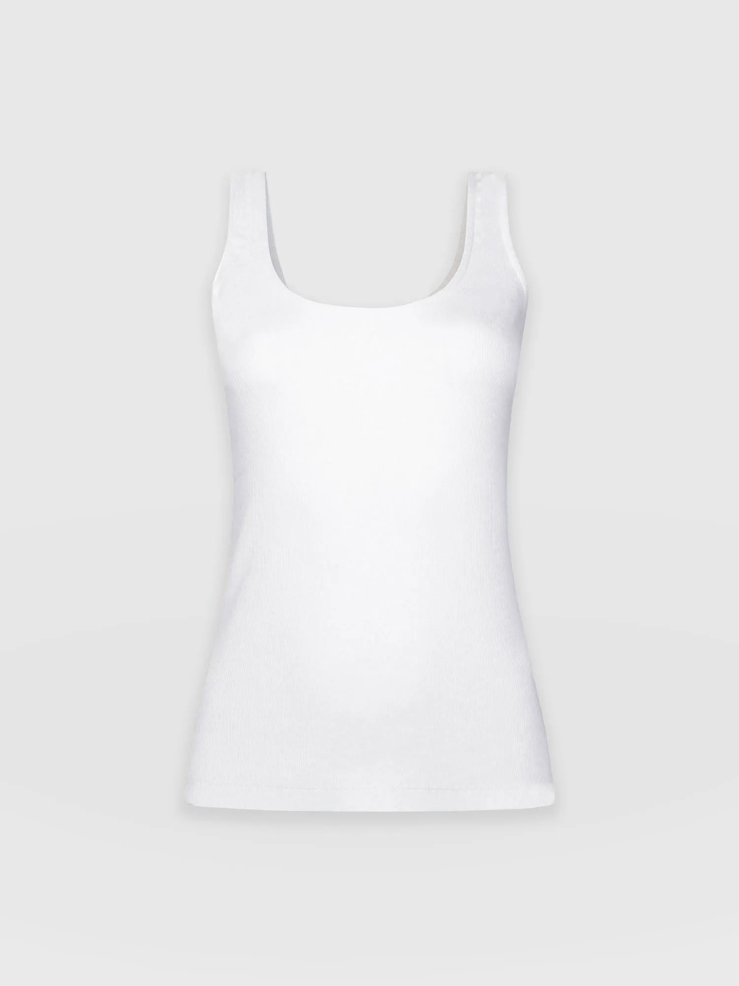 Olivia Rib Vest - White