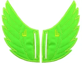 Shwings Shoe Accessories: Neon Lime Wings Slotted