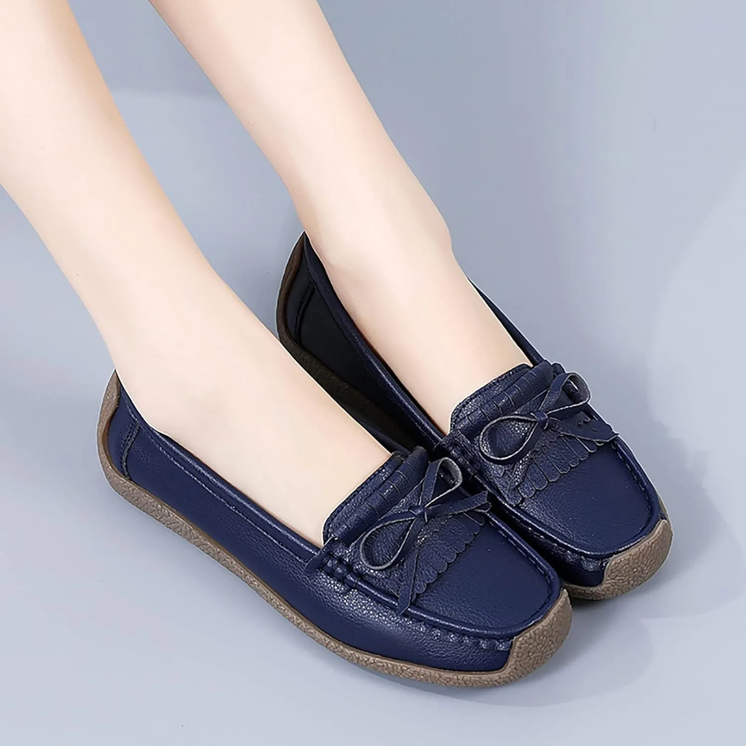 Tassel Decoration Slip On Women Comfort Walking Flat Loafers Casual Shoes Driving Loafers Walking Shoes Wedges