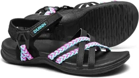UBFEN Womens Hiking Sandals Sport Sandals Straps with Adjustable Hooks Arch Support Beach Vacation Casual Camping