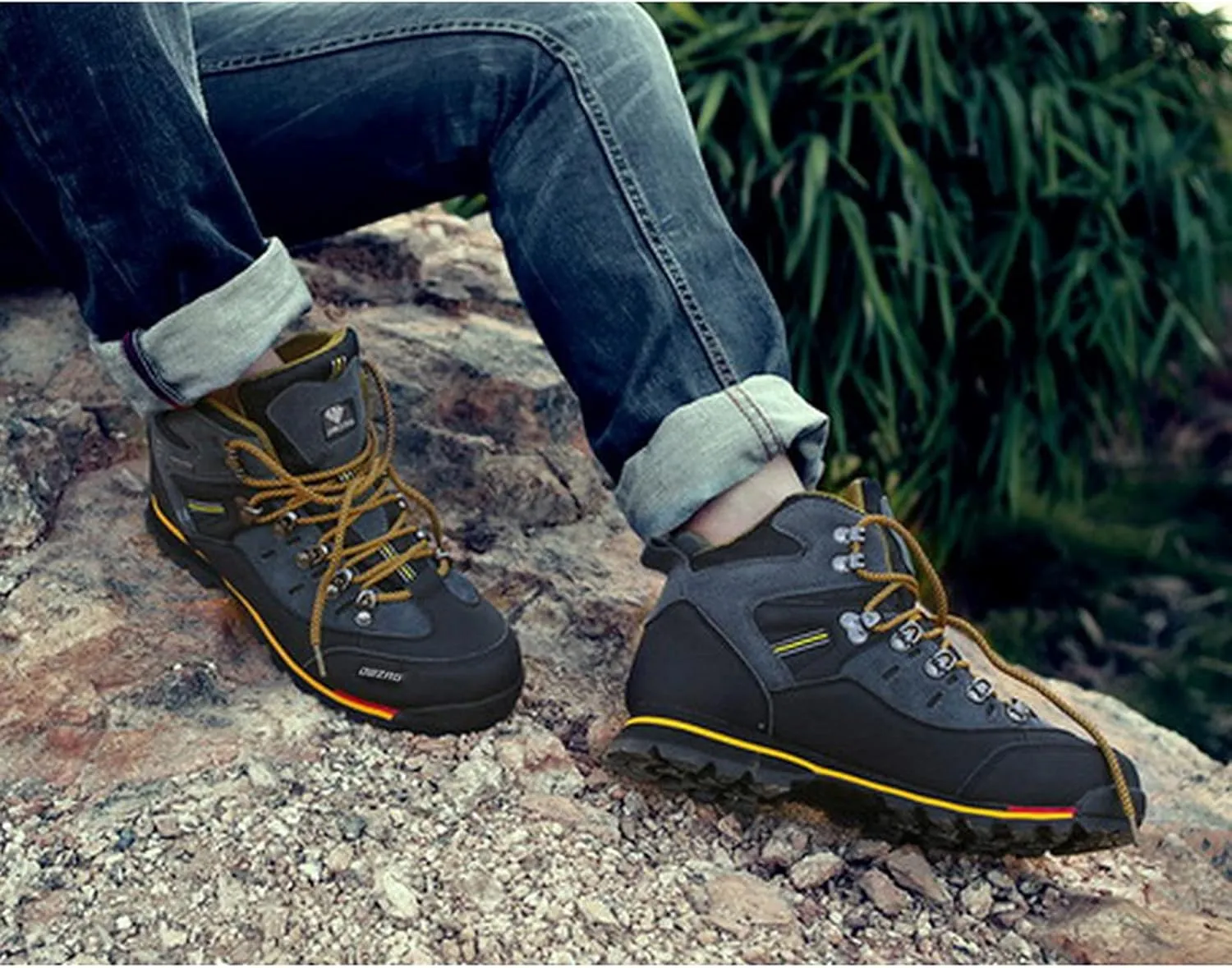 Walking Boots for Mens Womens Hiking Ankle Boots,Outdoor Hiking Trekking Climbing Fishing Shoes,High-top Walking Shoes,Lightweight Footwear