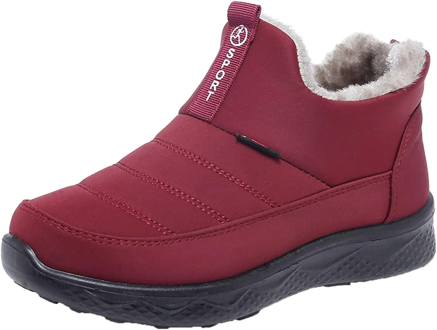 Winter Boots for Women Wide Adults Plush Lined Snow Boots Women Snow Boots Winter Shoes with Fur Lined Warm Slip On Boot Knee High Boots Women Men Winter Booties