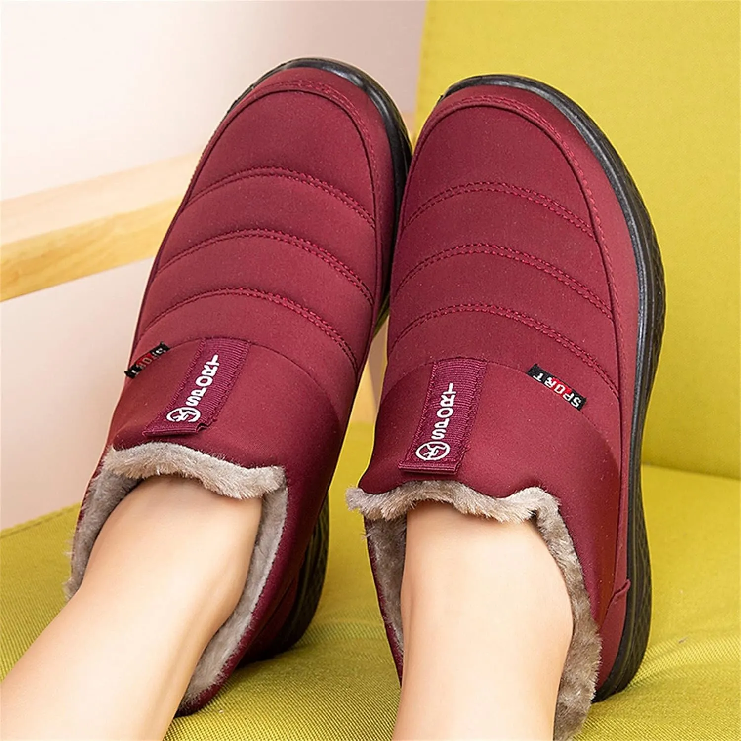 Winter Boots for Women Wide Adults Plush Lined Snow Boots Women Snow Boots Winter Shoes with Fur Lined Warm Slip On Boot Knee High Boots Women Men Winter Booties